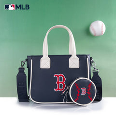 MLB Boston Red Sox Team Tote/Crossbody with Baseball Coin Pouch