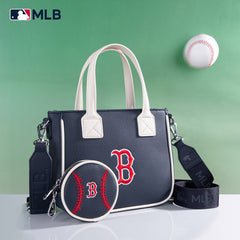 MLB Boston Red Sox Team Tote/Crossbody with Baseball Coin Pouch