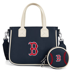 MLB Boston Red Sox Team Tote/Crossbody with Baseball Coin Pouch