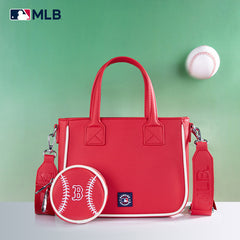 MLB Boston Red Sox Team Tote/Crossbody with Baseball Coin Pouch