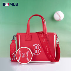 MLB Boston Red Sox Team Tote/Crossbody with Baseball Coin Pouch