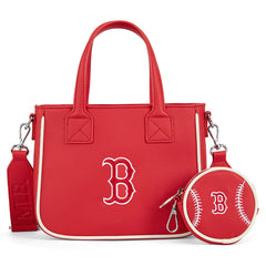 MLB Boston Red Sox Team Tote/Crossbody with Baseball Coin Pouch