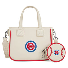 MLB Chicago Cubs Team Tote/Crossbody with Baseball Coin Pouch