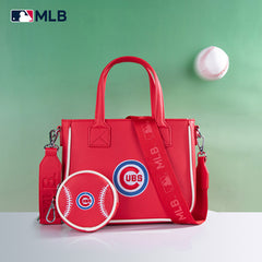 MLB Chicago Cubs Team Tote/Crossbody with Baseball Coin Pouch