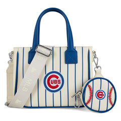 MLB Chicago Cubs Team Tote/Crossbody with Baseball Coin Pouch