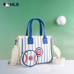 MLB Chicago Cubs Team Tote/Crossbody with Baseball Coin Pouch