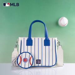 MLB Chicago Cubs Team Tote/Crossbody with Baseball Coin Pouch