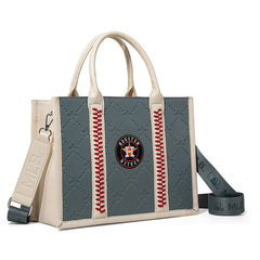 MLB Houston Astros Leather Stitched Crossbody Bag-Jean