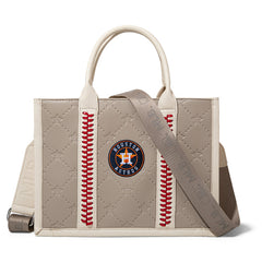 MLB Houston Astros Leather Stitched Crossbody Bag-Camel