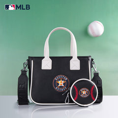 MLB Houston Astros Team Tote/Crossbody with Baseball Coin Pouch