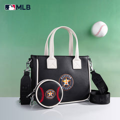 MLB Houston Astros Team Tote/Crossbody with Baseball Coin Pouch