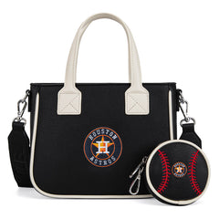 MLB Houston Astros Team Tote/Crossbody with Baseball Coin Pouch