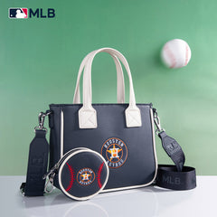 MLB Houston Astros Team Tote/Crossbody with Baseball Coin Pouch