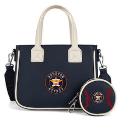 MLB Houston Astros Team Tote/Crossbody with Baseball Coin Pouch