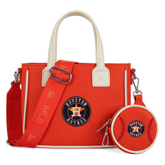 MLB Houston Astros Team Tote/Crossbody with Baseball Coin Pouch