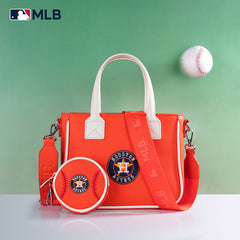 MLB Houston Astros Team Tote/Crossbody with Baseball Coin Pouch