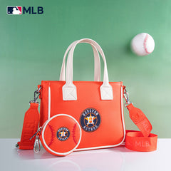 MLB Houston Astros Team Tote/Crossbody with Baseball Coin Pouch