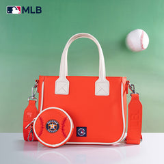 MLB Houston Astros Team Tote/Crossbody with Baseball Coin Pouch