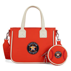 MLB Houston Astros Team Tote/Crossbody with Baseball Coin Pouch