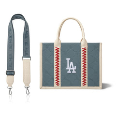 MLB Los Angeles Dodgers Leather Stitched Crossbody Bag-Jean