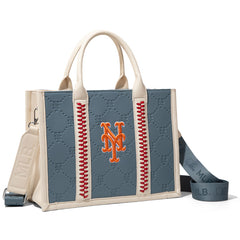 MLB New York Mets Leather Stitched Crossbody Bag-Jean