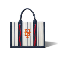 MLB New York Mets Leather Stitched Crossbody Bag-Stripe