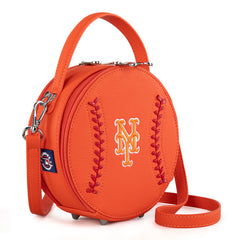 MLB New York Mets Leather Circle Crossbody Bag