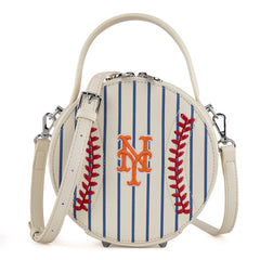 MLB New York Mets Leather Circle Crossbody Bag