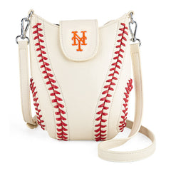 MLB New York Mets Leather Crossbody Bag