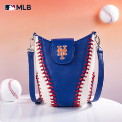 MLB New York Mets Leather Crossbody Bag