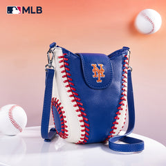 MLB New York Mets Leather Crossbody Bag