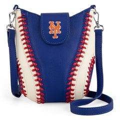 MLB New York Mets Leather Crossbody Bag