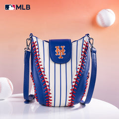 MLB New York Mets Leather Crossbody Bag