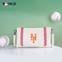 MLB New York Mets Leather Crossbody Purse