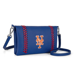 MLB New York Mets Leather Crossbody Purse