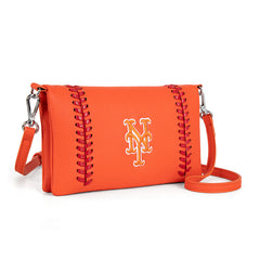 MLB New York Mets Leather Crossbody Purse