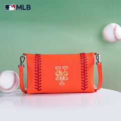 MLB New York Mets Leather Crossbody Purse