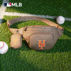 MLB New York Mets Fanny Pack/Chest Bag/Belt Bag-Camel