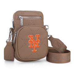 MLB New York Mets Crossbody Bag-Camel