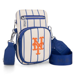 MLB New York Mets Crossbody Bag-Stripe