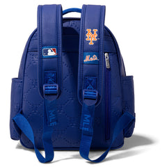 MLB New York Mets Sports Baseball Backpack-Blue