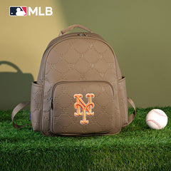 MLB New York Mets Sports Baseball Backpack-Camel