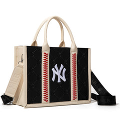 MLB New York Yankees Leather Stitched Crossbody Bag-Black