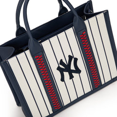 MLB New York Yankees Leather Stitched Crossbody Bag-Stripe