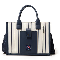 MLB New York Yankees Leather Stitched Crossbody Bag-Stripe