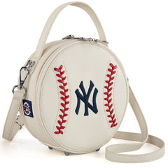 MLB New York Yankees Leather Circle Crossbody Bag