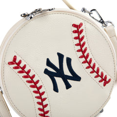 MLB New York Yankees Leather Circle Crossbody Bag