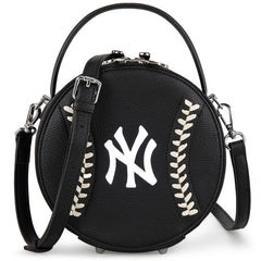 MLB New York Yankees Leather Circle Crossbody Bag