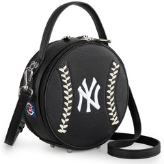 MLB New York Yankees Leather Circle Crossbody Bag