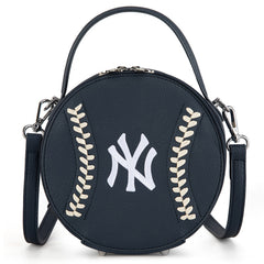 MLB New York Yankees Leather Circle Crossbody Bag